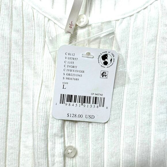 Free People Twice As Nice Maxi Top NWT Women's Sz L Ivory Boho Festival Grunge - Picture 5 of 9